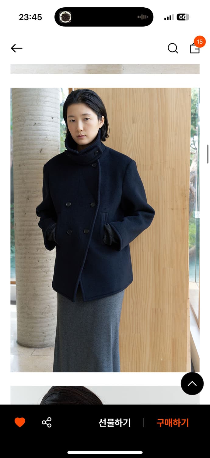 nod Cashmere Blend Peacoat 엔오디 피코트 상품이미지5