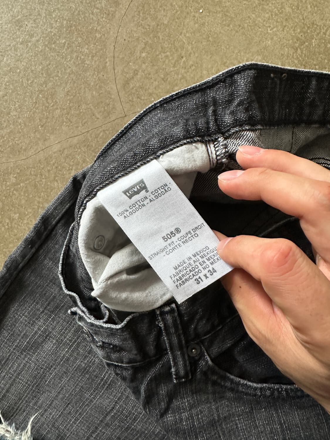 Levis 리바이스 505 스트레이트 흑청 w32 상품이미지5