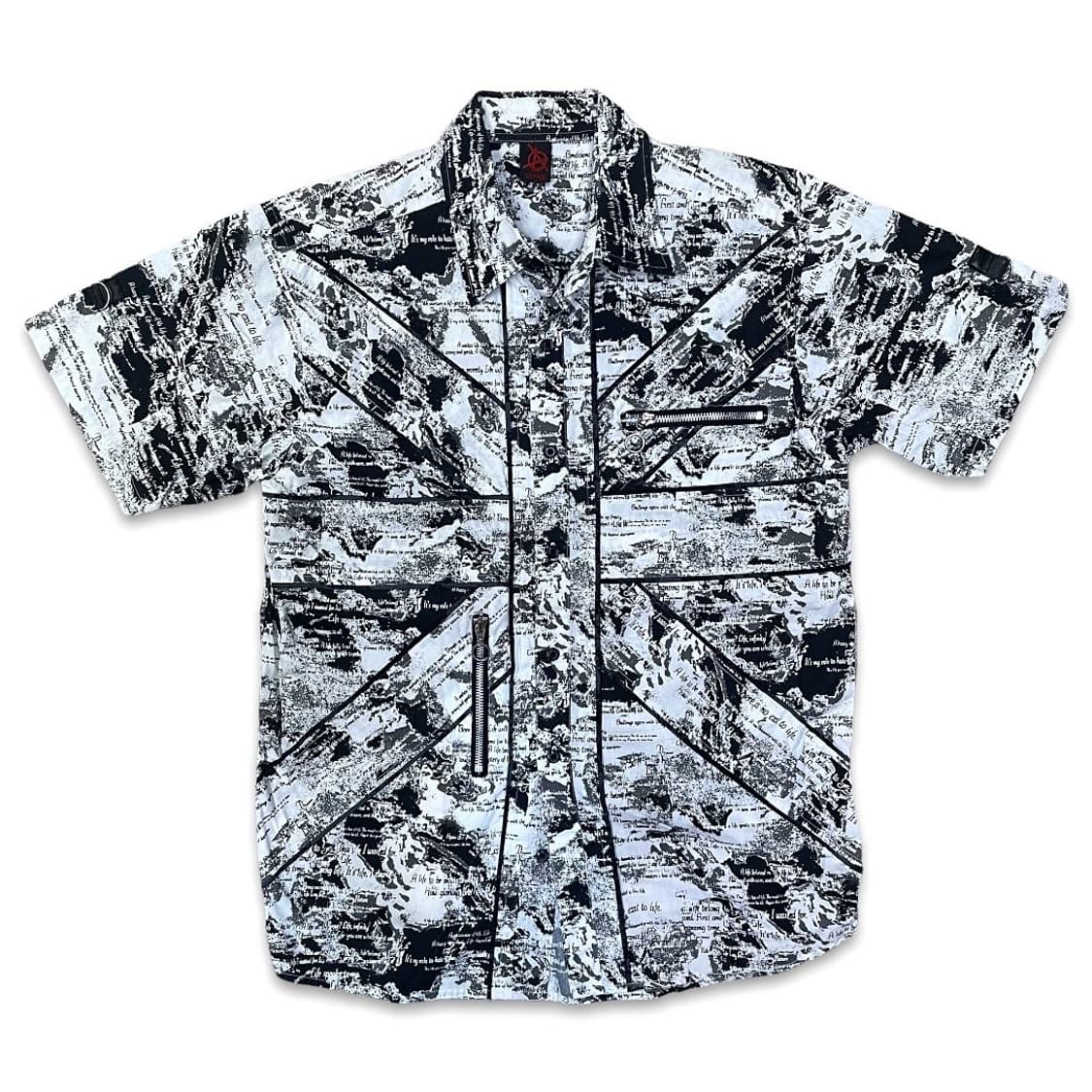 JPN 유니언잭 패치 하프 셔츠 상품이미지1