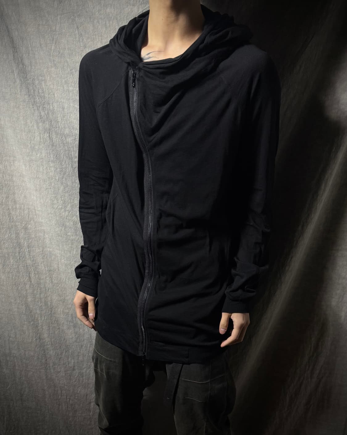 JULIUS Asymmetric Long Hoodie Zip-Up 상품이미지2