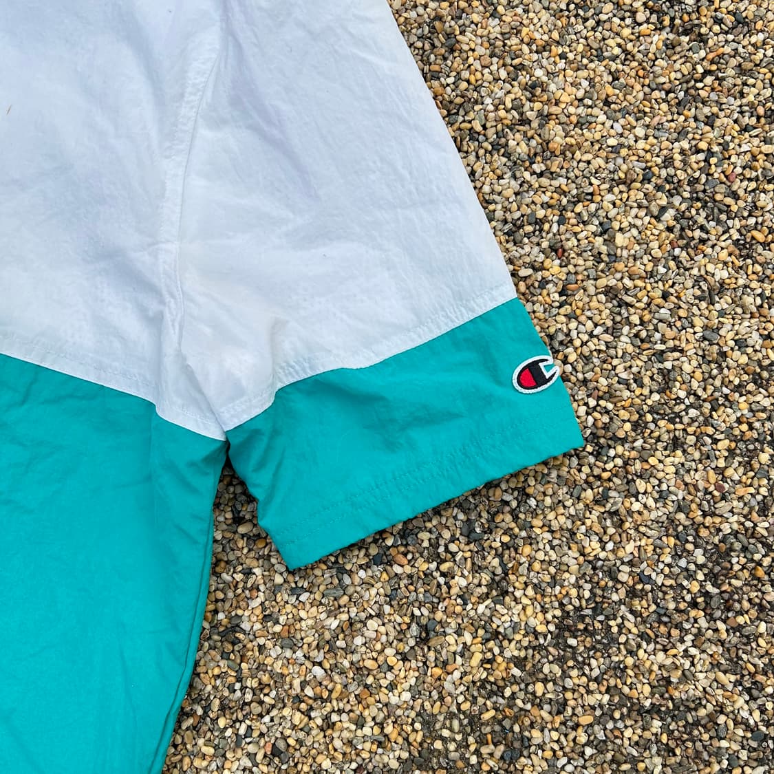 Champion 올드스쿨 화이트 반팔 아노락 상품이미지4