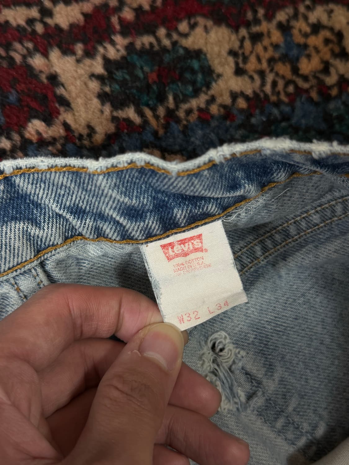 90's USA 빈티지 리바이스 517 오렌지탭 부츠컷 상품이미지9