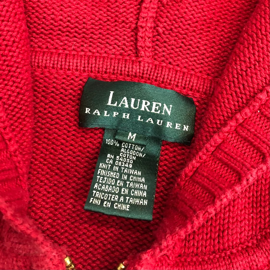 로렌 랄프로렌 폴로 금장 헤리티지 로고 코튼 니트 후드집업 상품이미지4