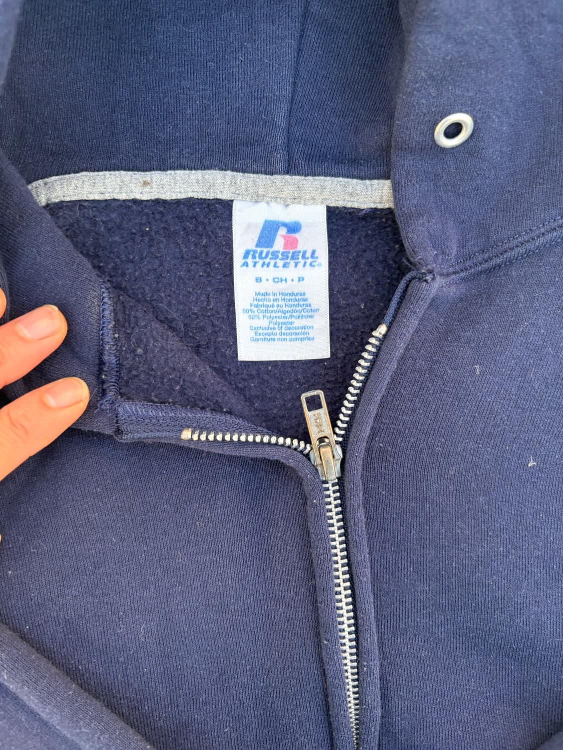 90‘s Russell 50/50 집업 네이비 상품이미지3