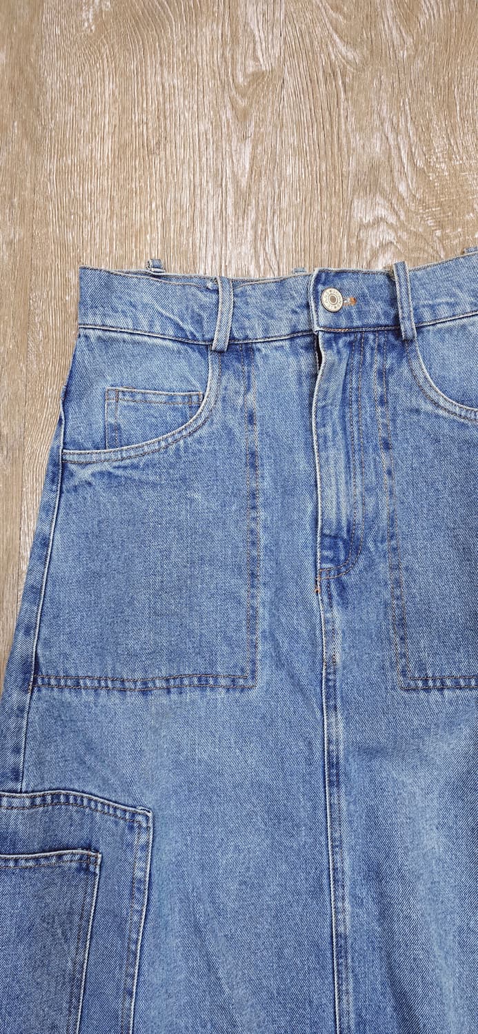24) zara 자라 카고 데님 롱스커트 XS /컨디션최상 상품이미지6