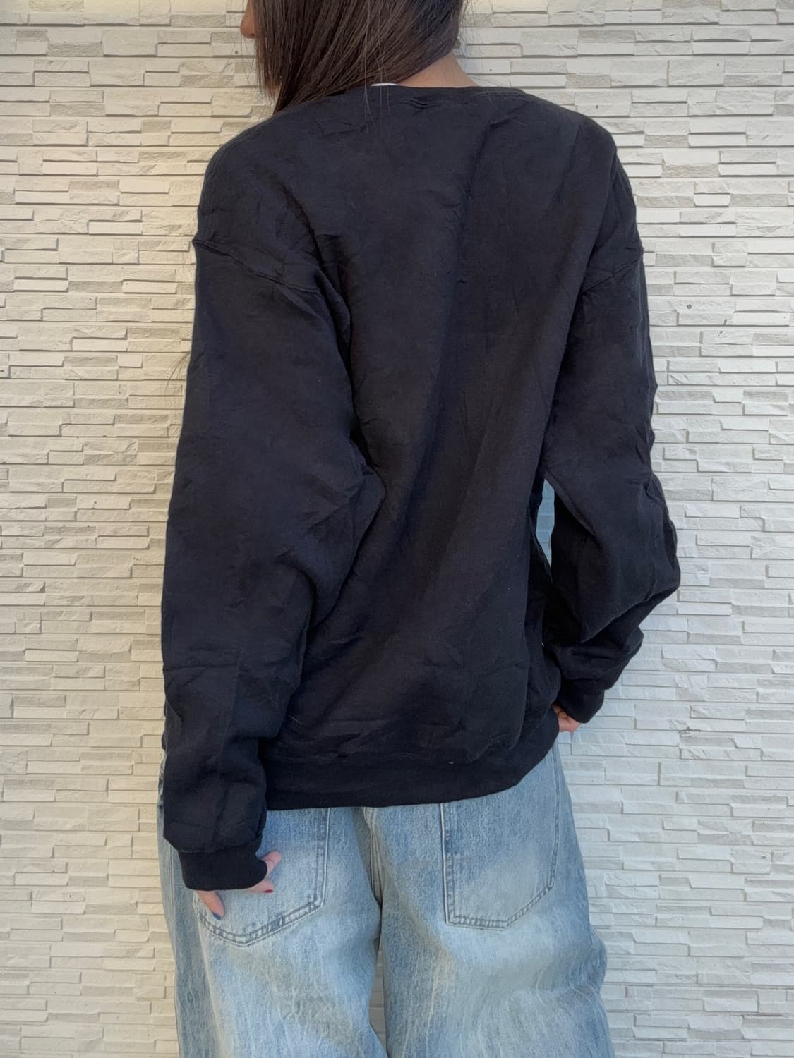 90s RUSSELL 울드스쿨 검정색 맨투맨  상품이미지3