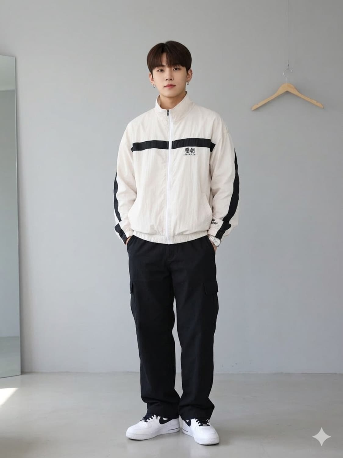 OVERWHELM (압도) 나일론 배색 바람막이 자켓 상품이미지1