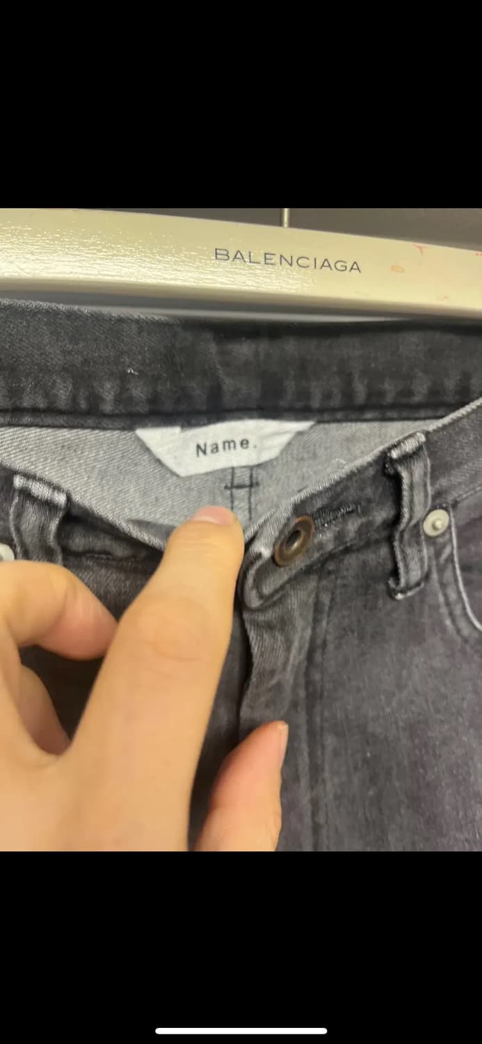 NAME. 컷오프 흑청 그런지 데님 2 상품이미지3