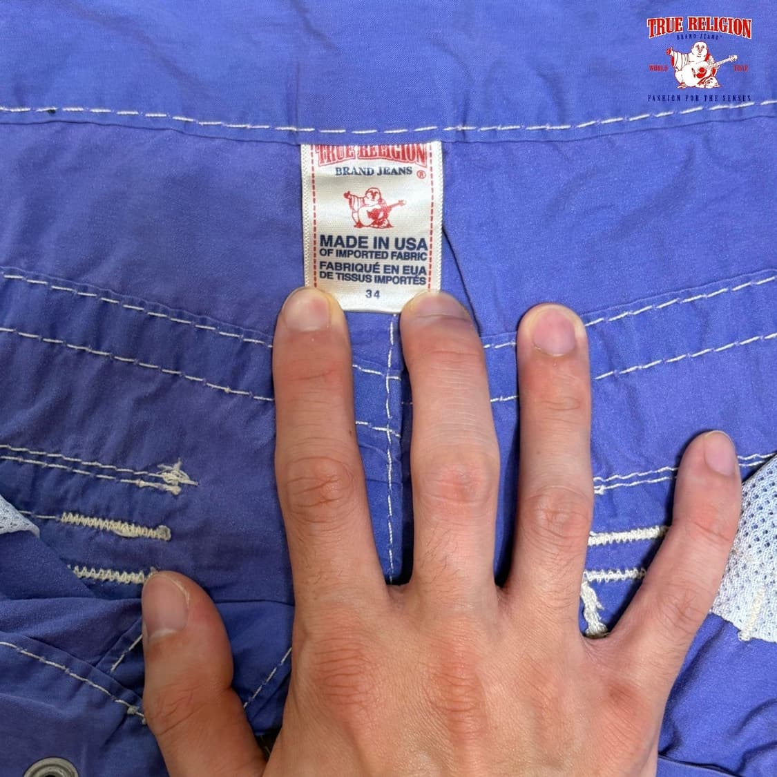 True Religion blue shorts (초희귀) 상품이미지3