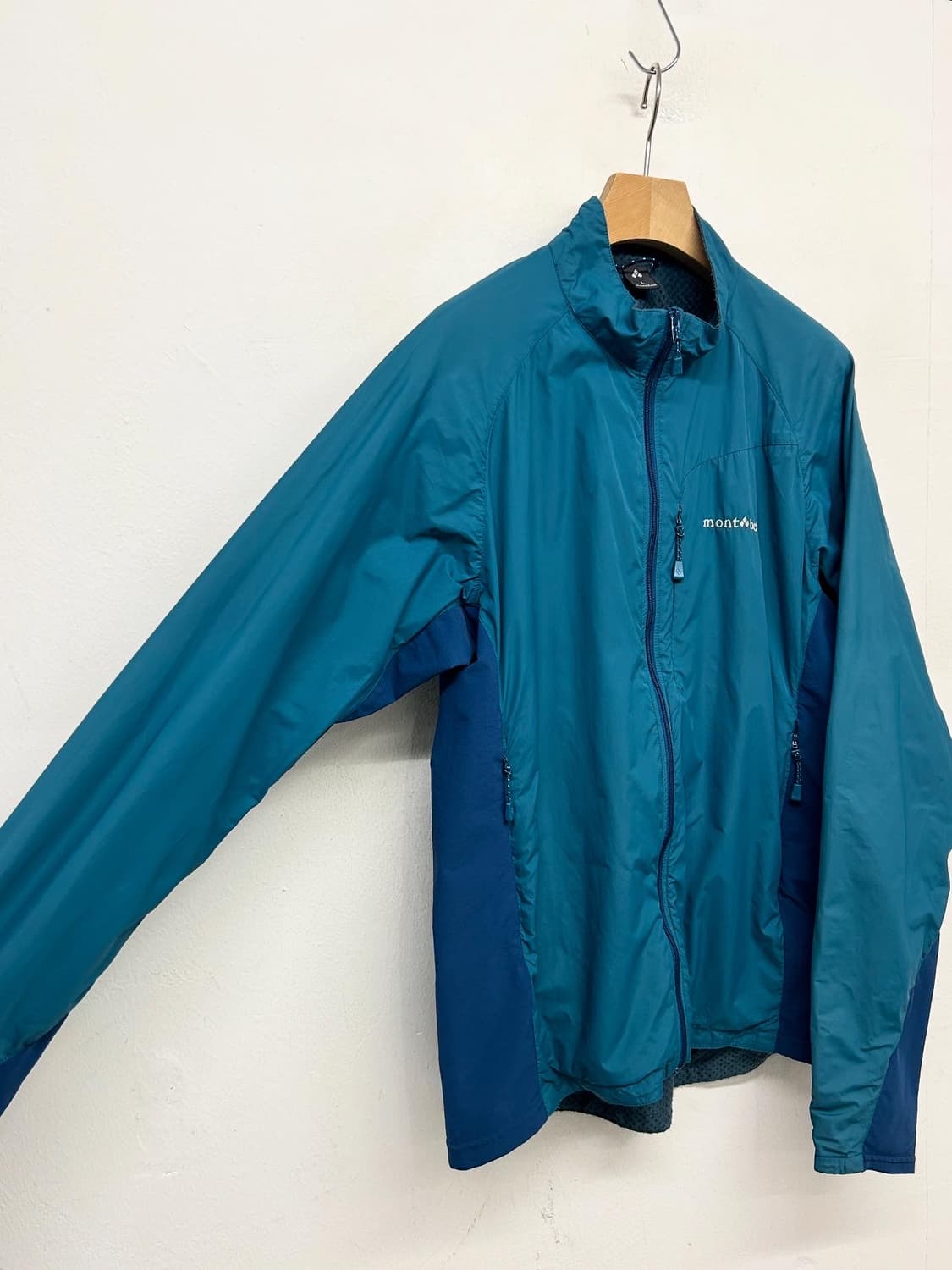 JPN 몽벨 바람막이 자켓 블루 / 그린 상품이미지2