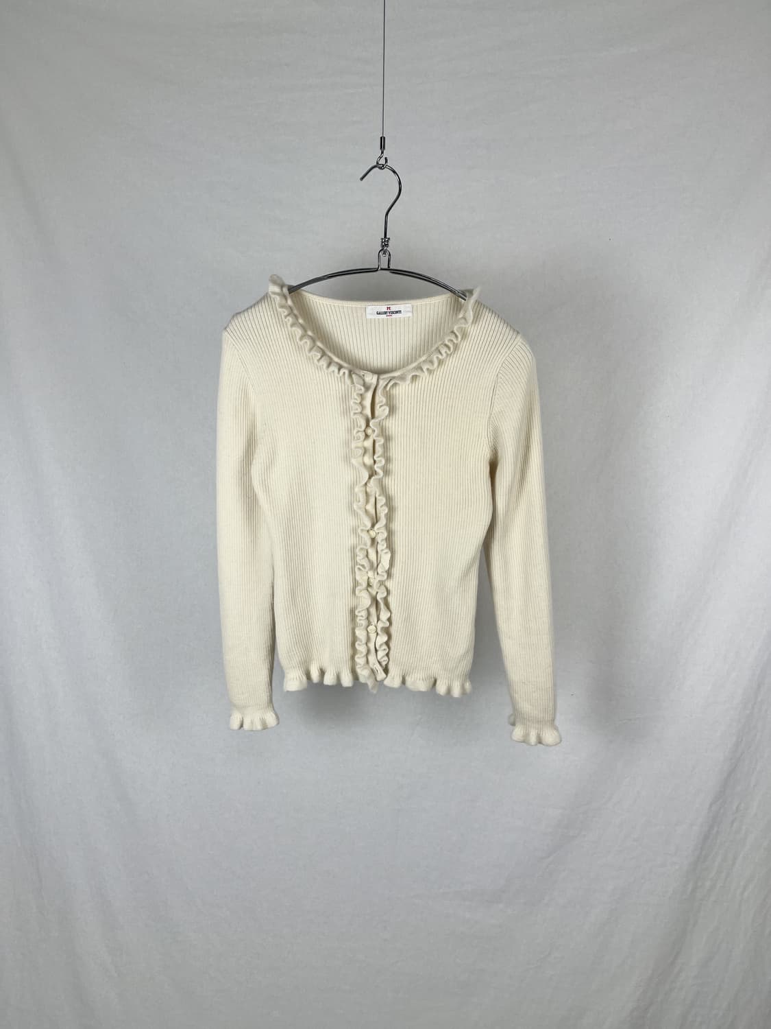 Vintage 셔링 아이보리 가디건 상품이미지2