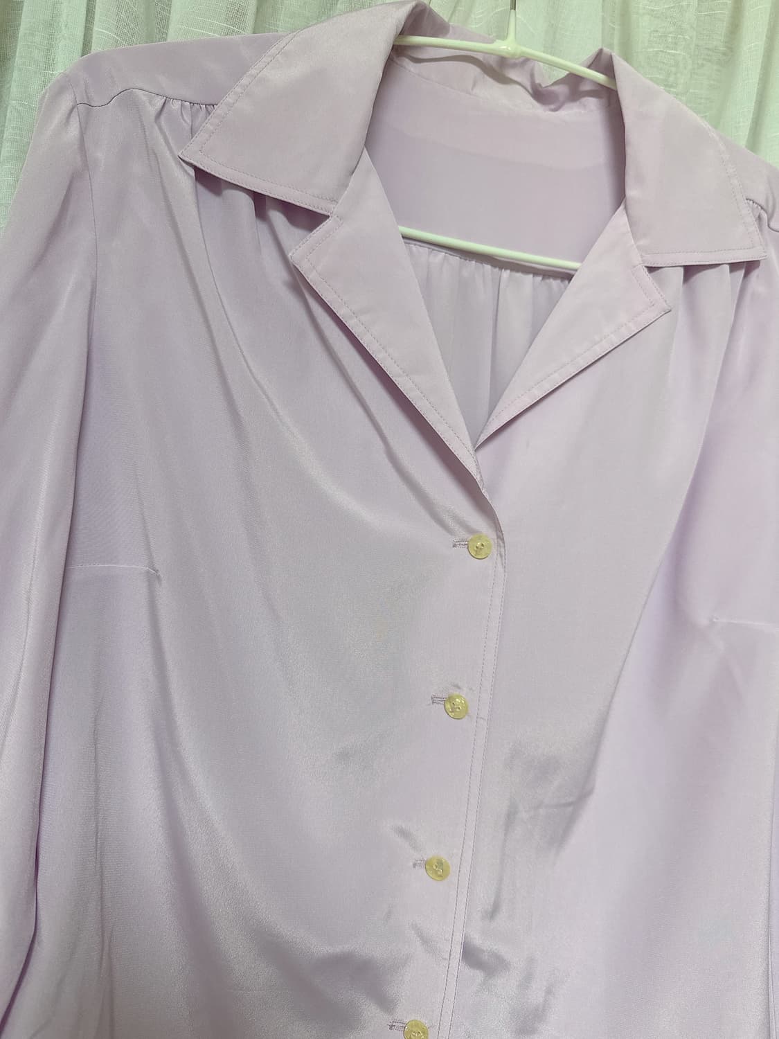 Oree 오르에 빈티지 라벤더 브이넥 셔츠 블라우스 vintage 상품이미지2