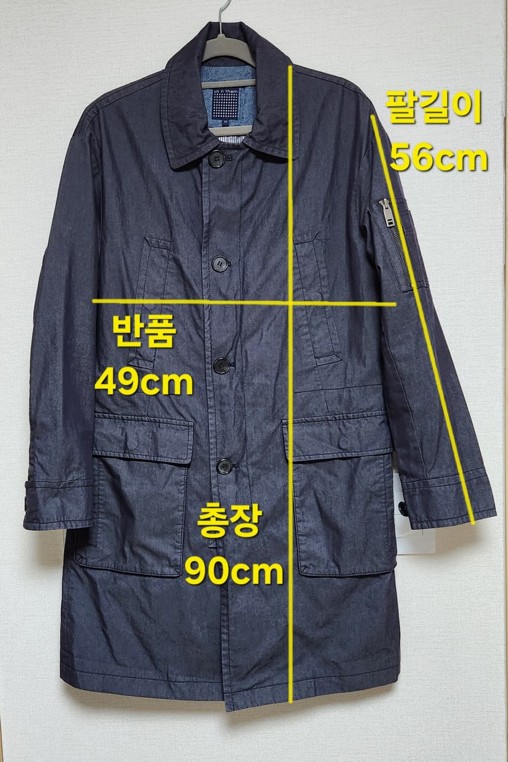 어스앤뎀 us n them 데님 트렌치코트, 롱 야상점퍼, 바람막이 95 상품이미지10