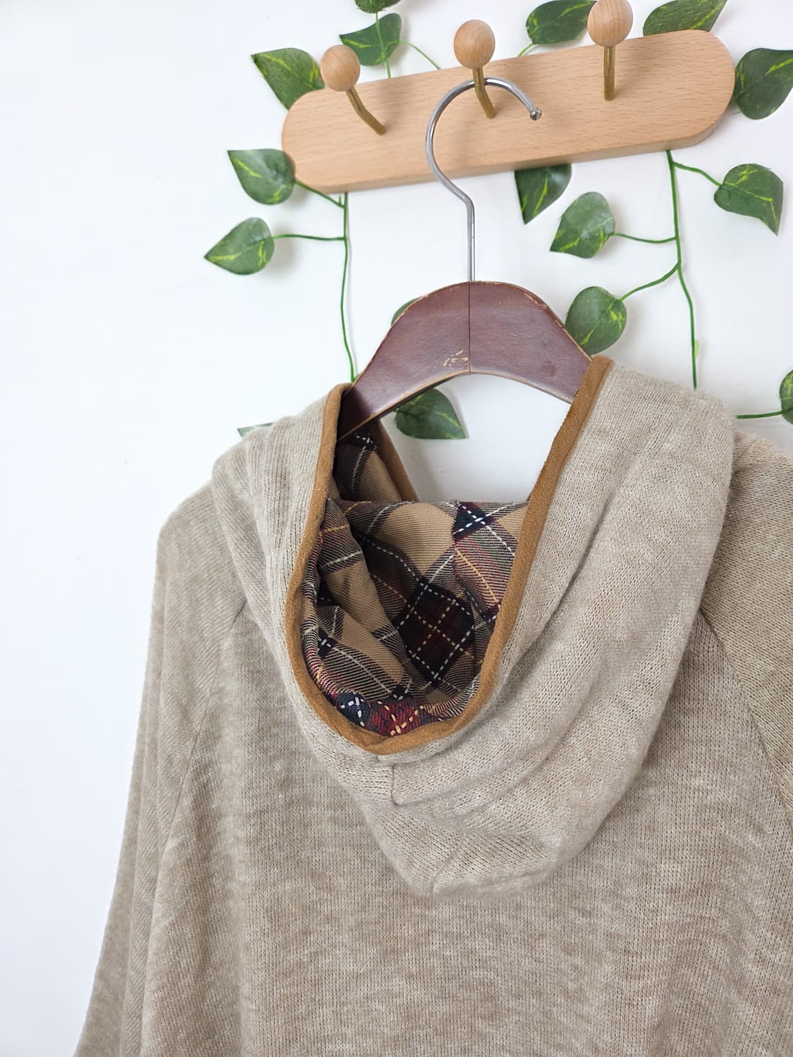 체크 리본 케이프 가디건 상품이미지6