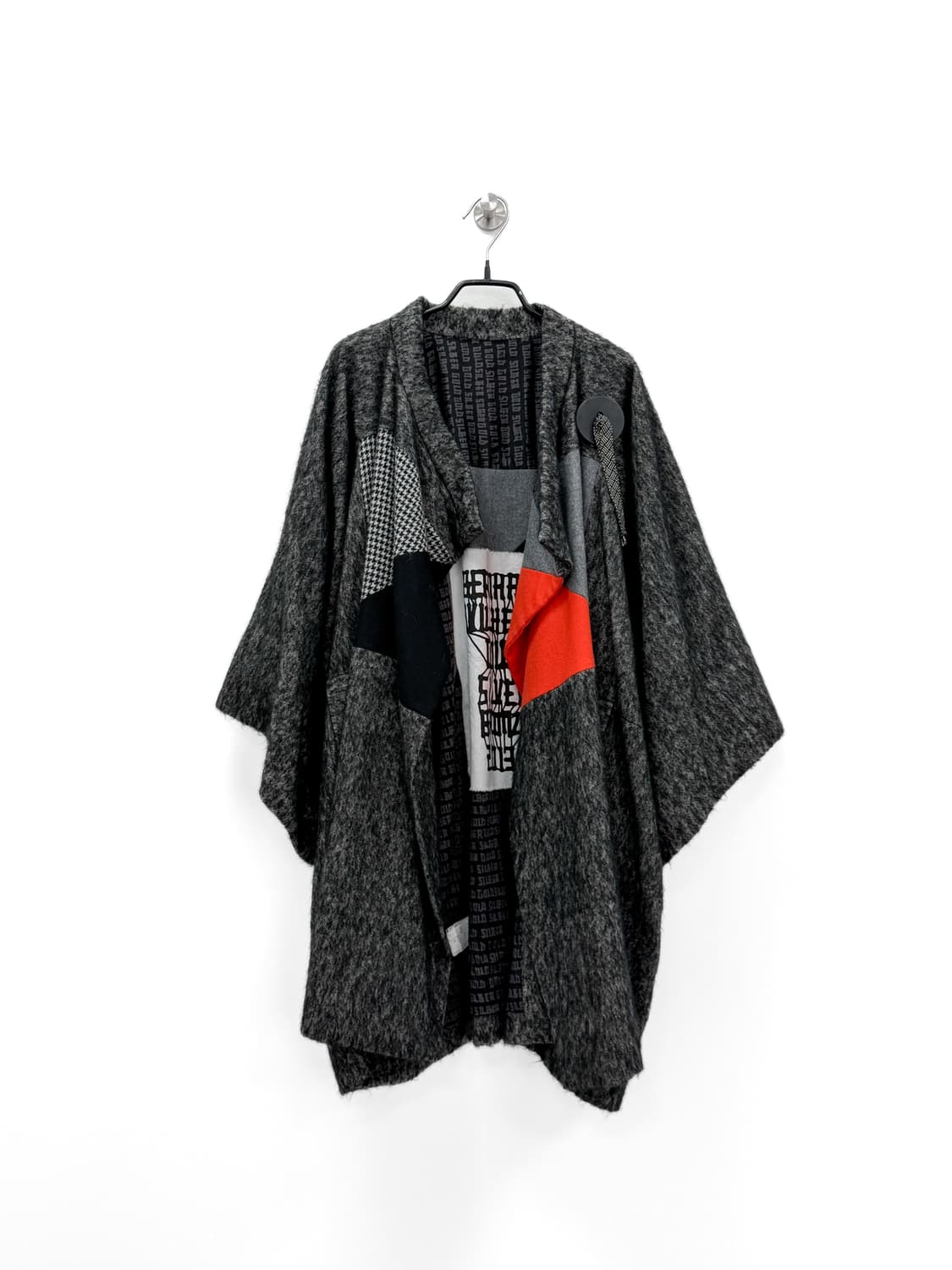 버나드 윌헴 지오메트릭 패치워크 울 케이프 코트 상품이미지3