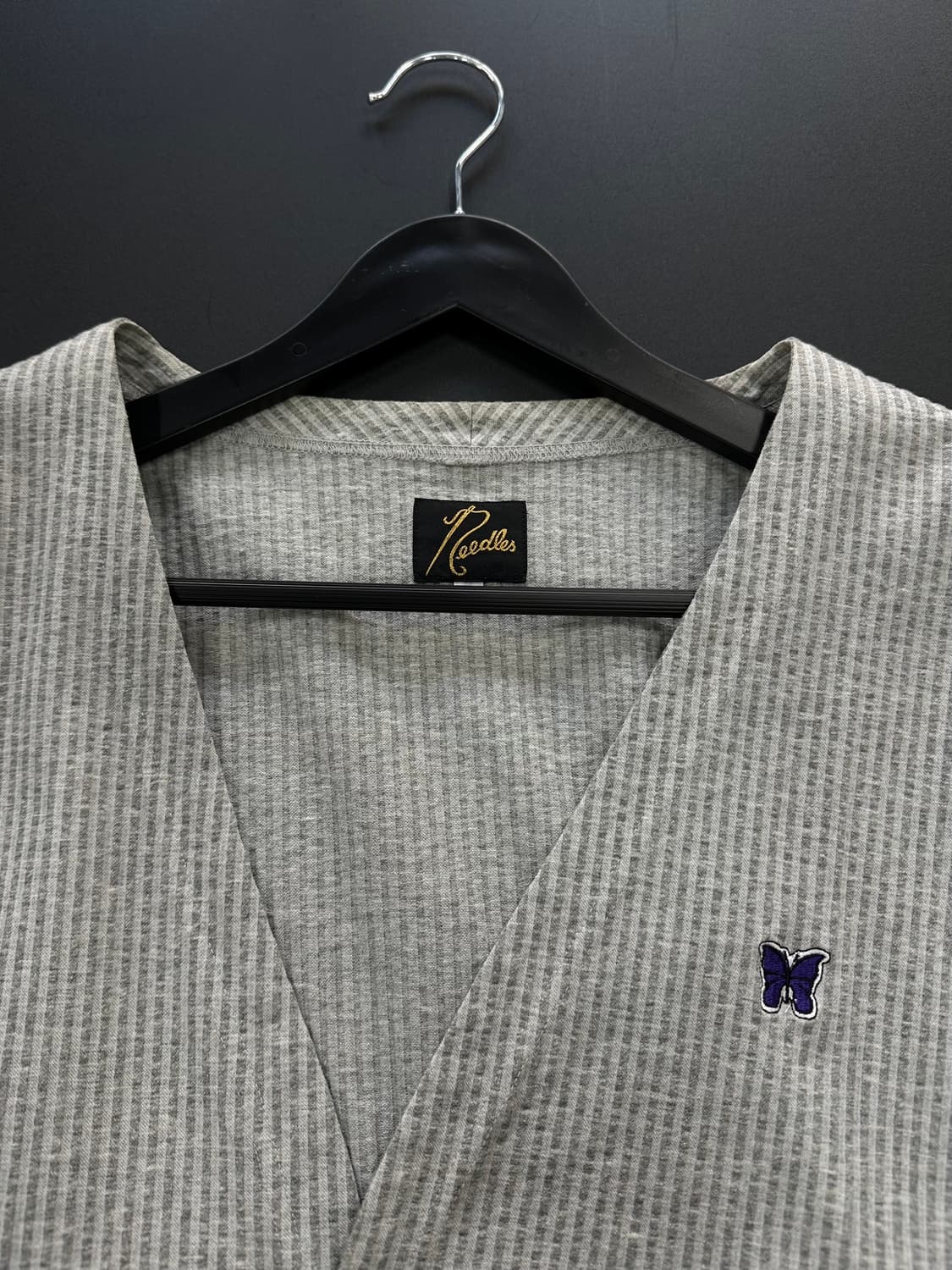 니들스 시어서커 저지 브이넥 가디건 상품이미지6