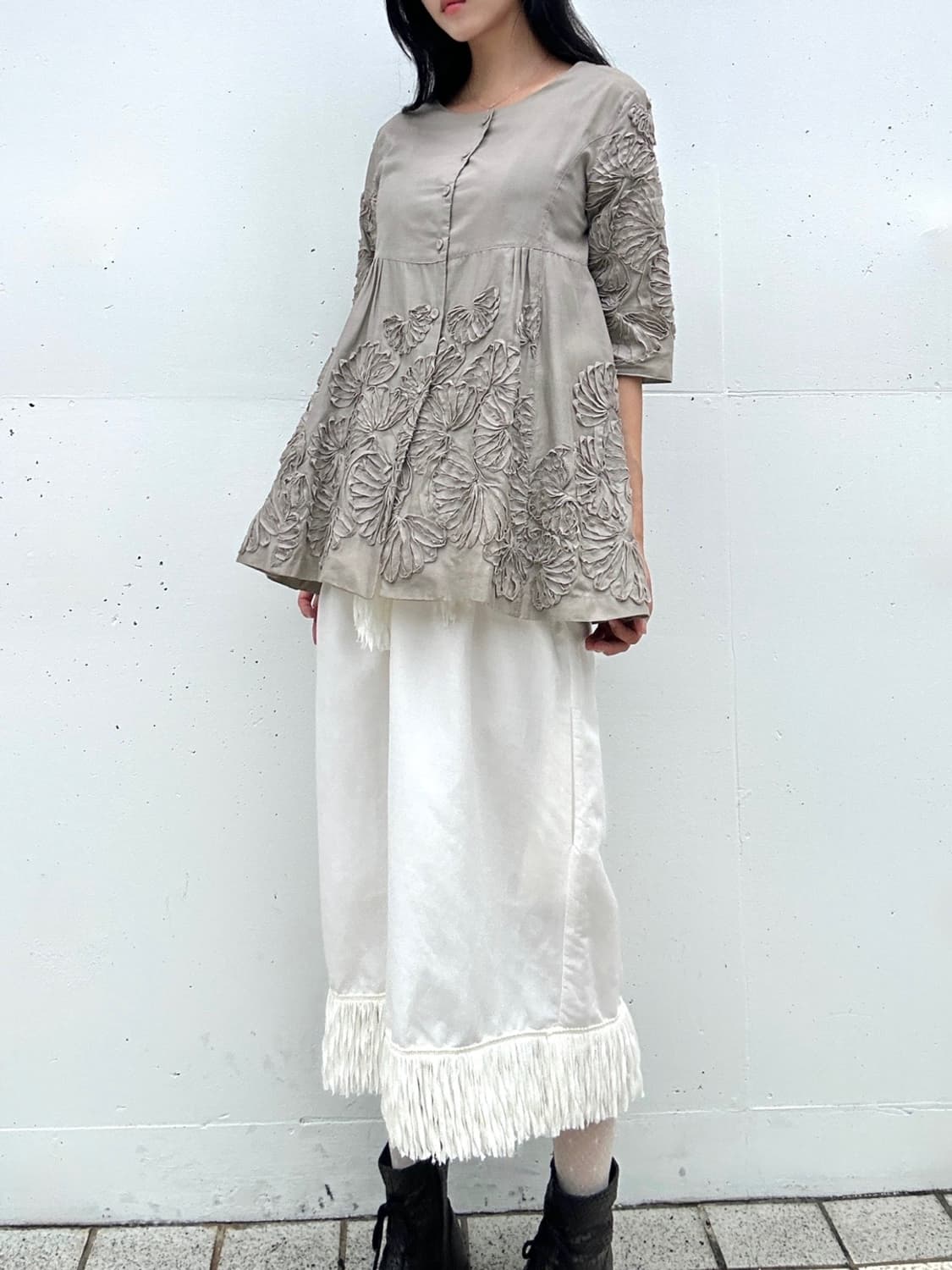 SON JUNG WAN 3D trimming top / brown 상품이미지6
