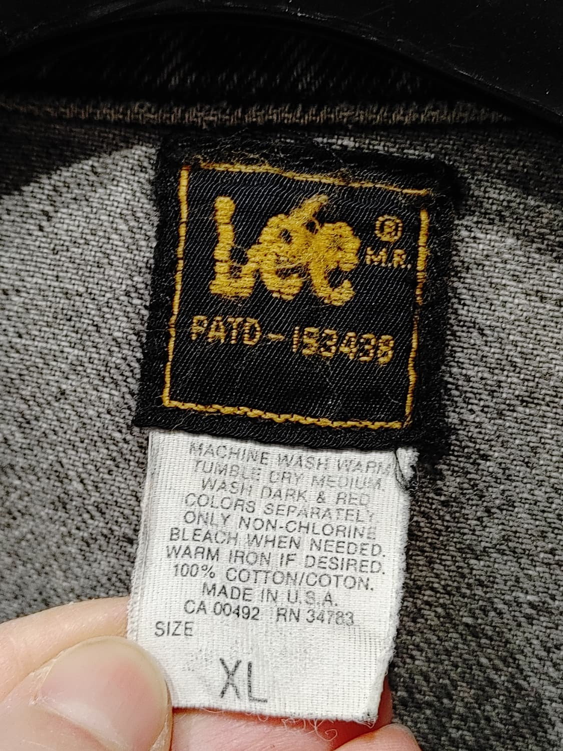 무배) Lee리 자수 그레이 워싱 청자켓 - XL 상품이미지3