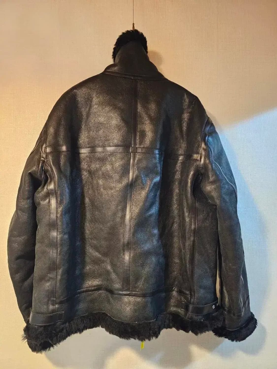 새상품SPERONE 명품 블랙 남자 천연가죽 리얼무스탕 자켓 새제품 간지 상품이미지2