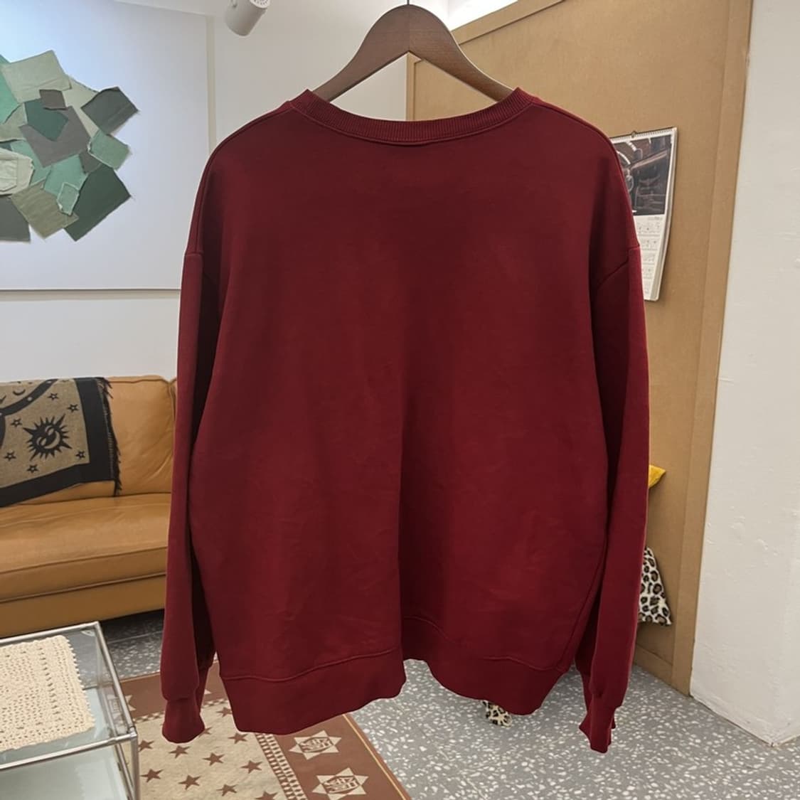 벤 데이비스 빈티지 버건디와인 오버핏 맨투맨 F C10303 상품이미지4