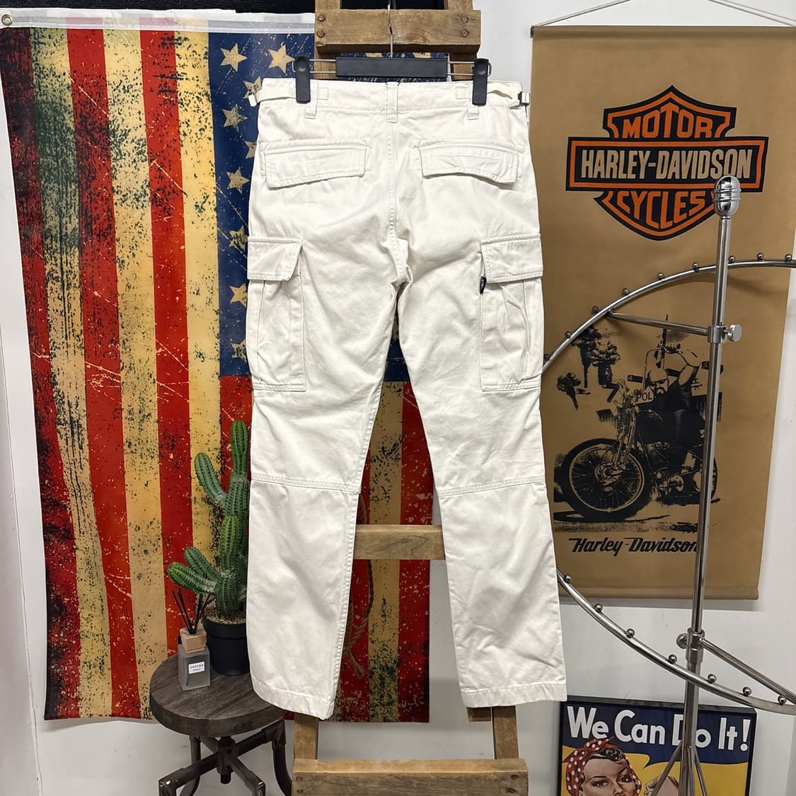 90s 아비렉스 헤비코튼 에어로 카고팬츠 사이드탭 N764 상품이미지2