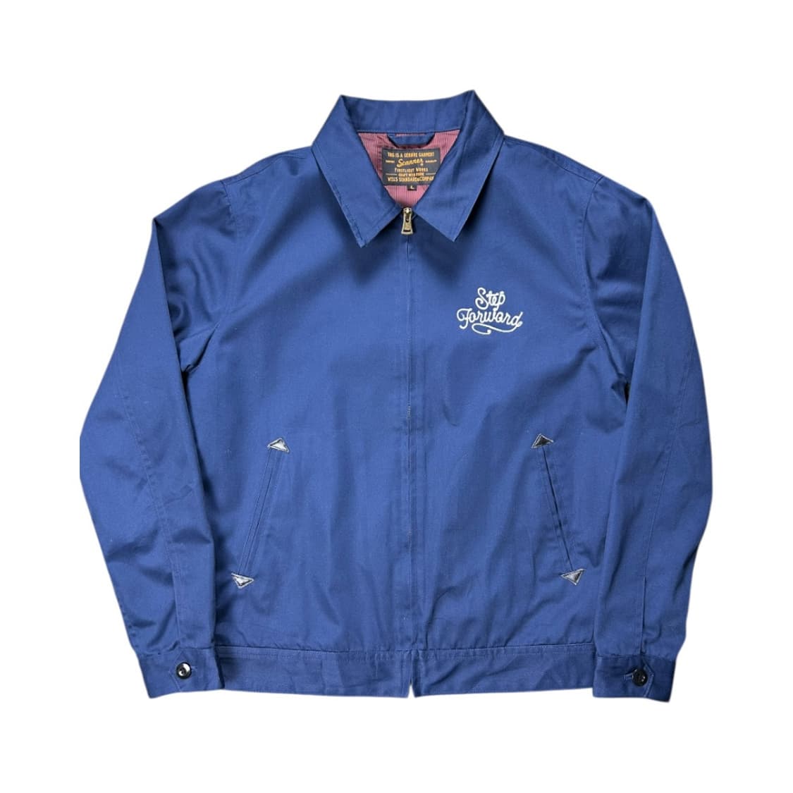 L) 네이비 레터링 자수 워크 집업 자켓 OJ-038 상품이미지4