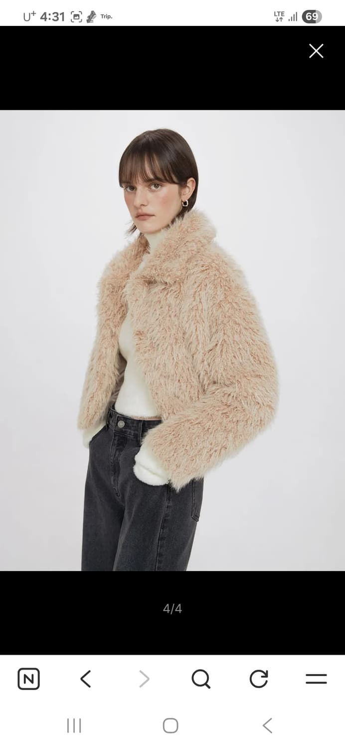 RAIVE 레이브 크롭 퍼 자켓 아이보리 상품이미지2