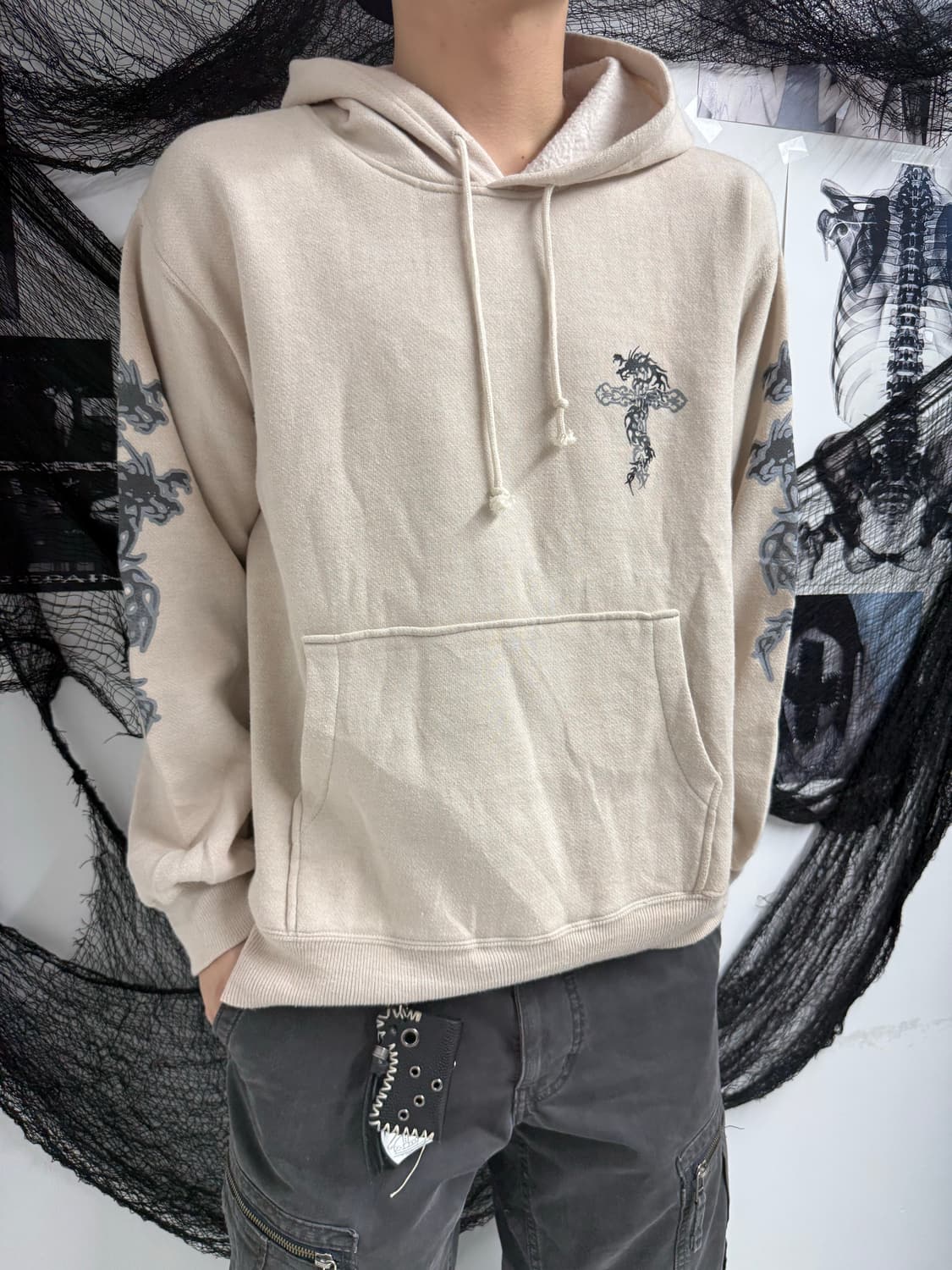 Oriental dragon printing hoodie 상품이미지7