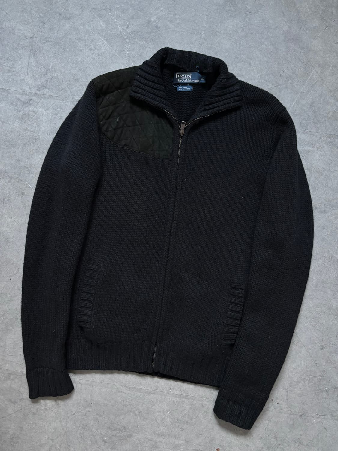Polo 폴로 랄프로렌 블랙 캐시미어 블렌드 니트 집업 상품이미지2