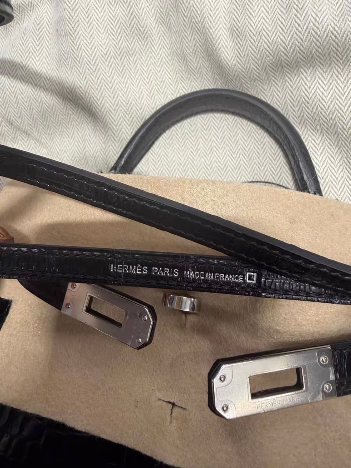 에르메스 미니 켈리백 2세대 엘리게이터 블랙 은장 상품이미지10