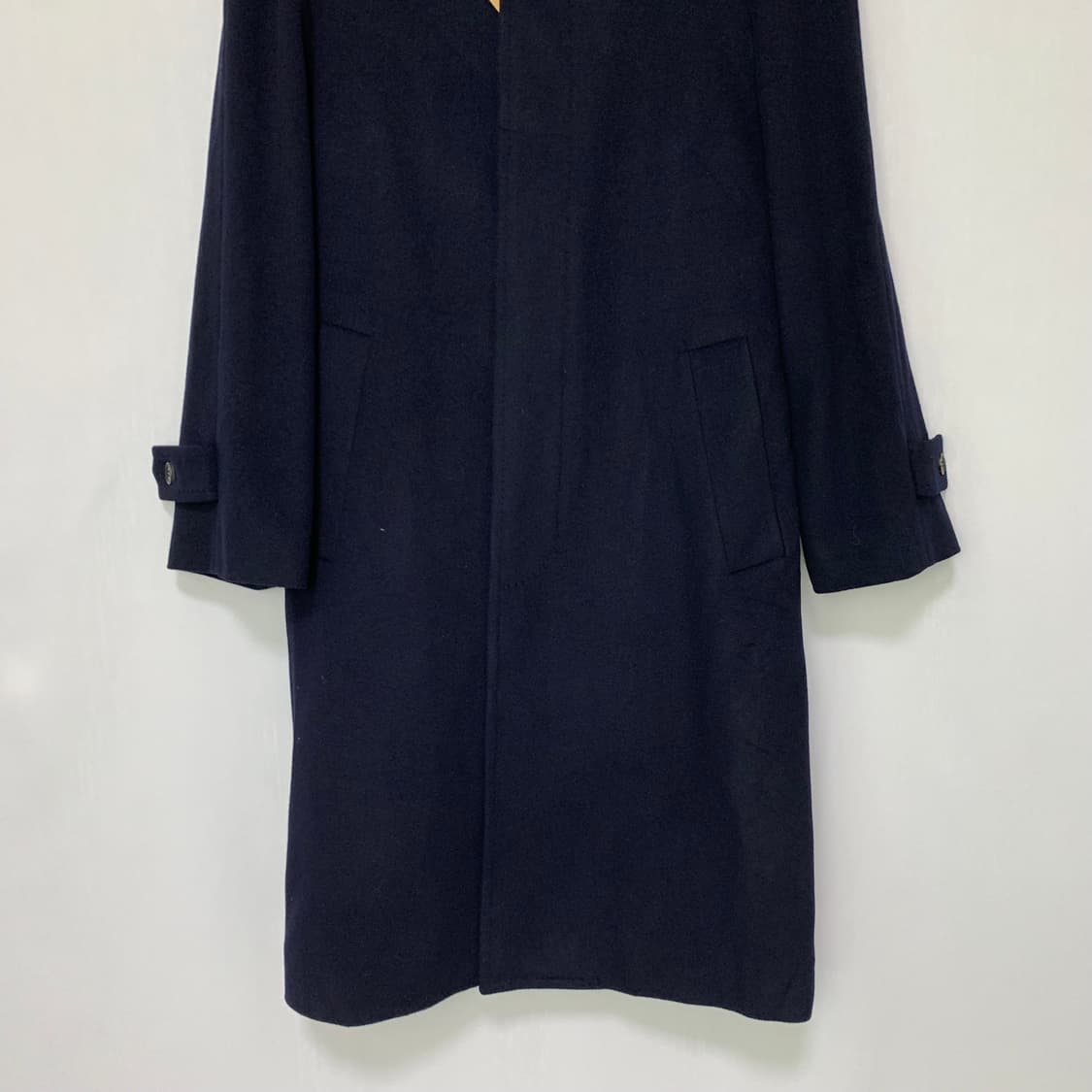 지방시 캐시미어 100% 빈티지 롱 코트 네이비 44 상품이미지3