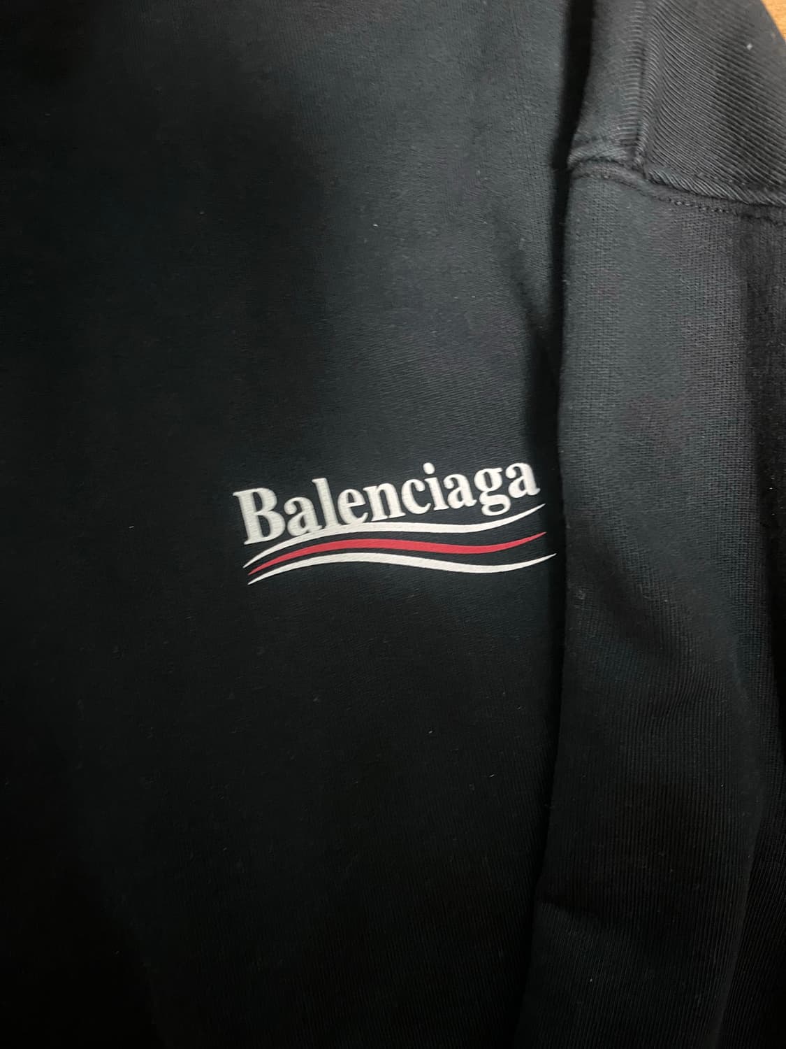 발렌시아가 웨이브로고 후드티m 상품이미지2