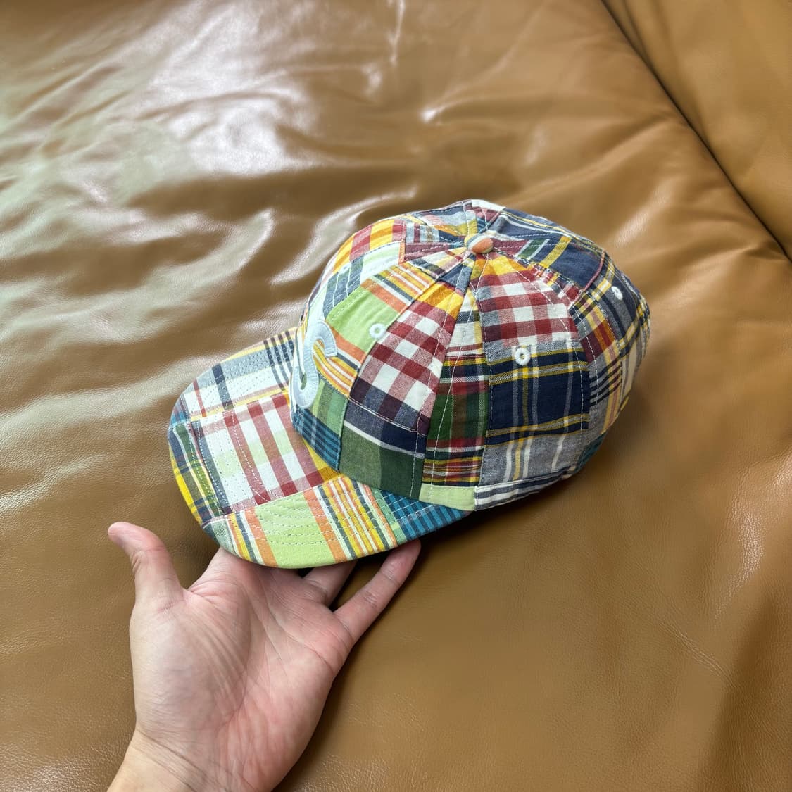 Supreme 슈프림 마드라스 체크 S로고 6패널 볼캡 모자 상품이미지4