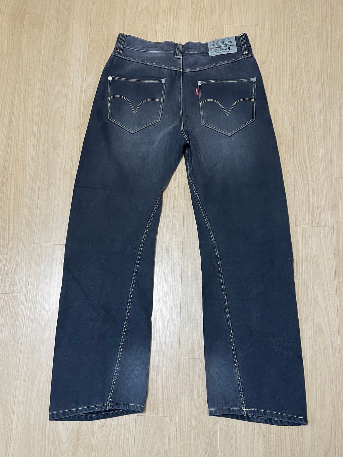 리바이스 키즈 엔지니어드 진스 흑청 기모 데님 팬츠 상품이미지2