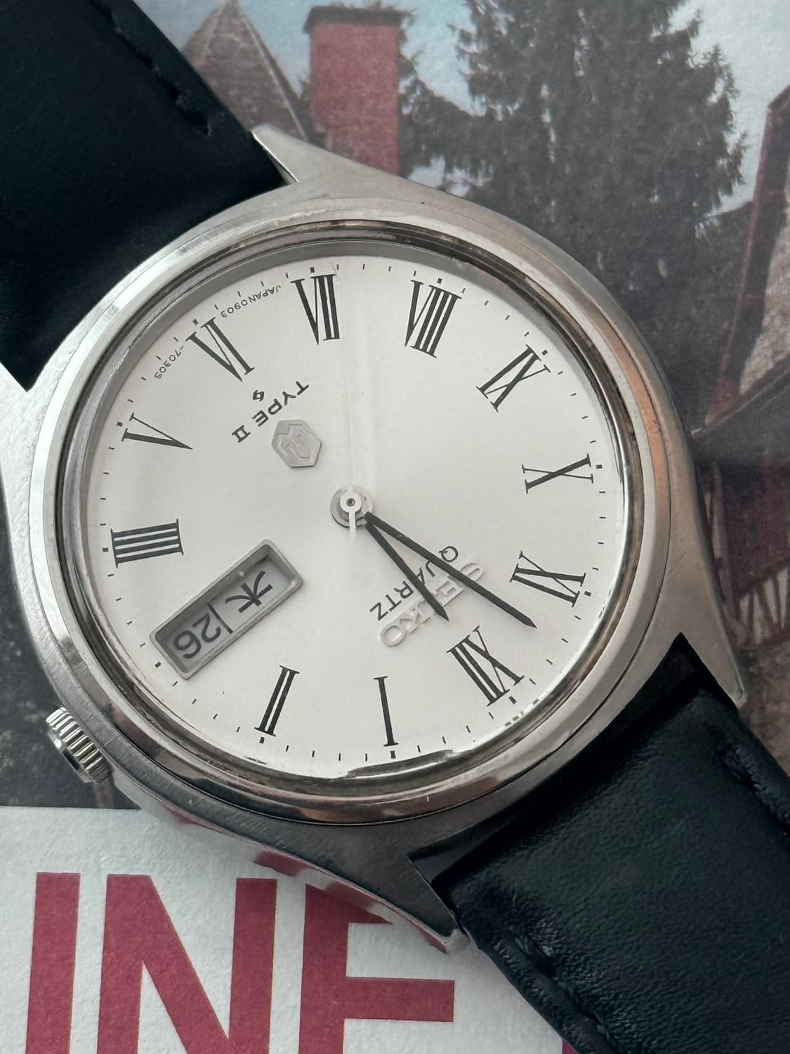 세이코 Seiko TYPE II 쿼츠 로만 인덱스 데이데이트 상품이미지7