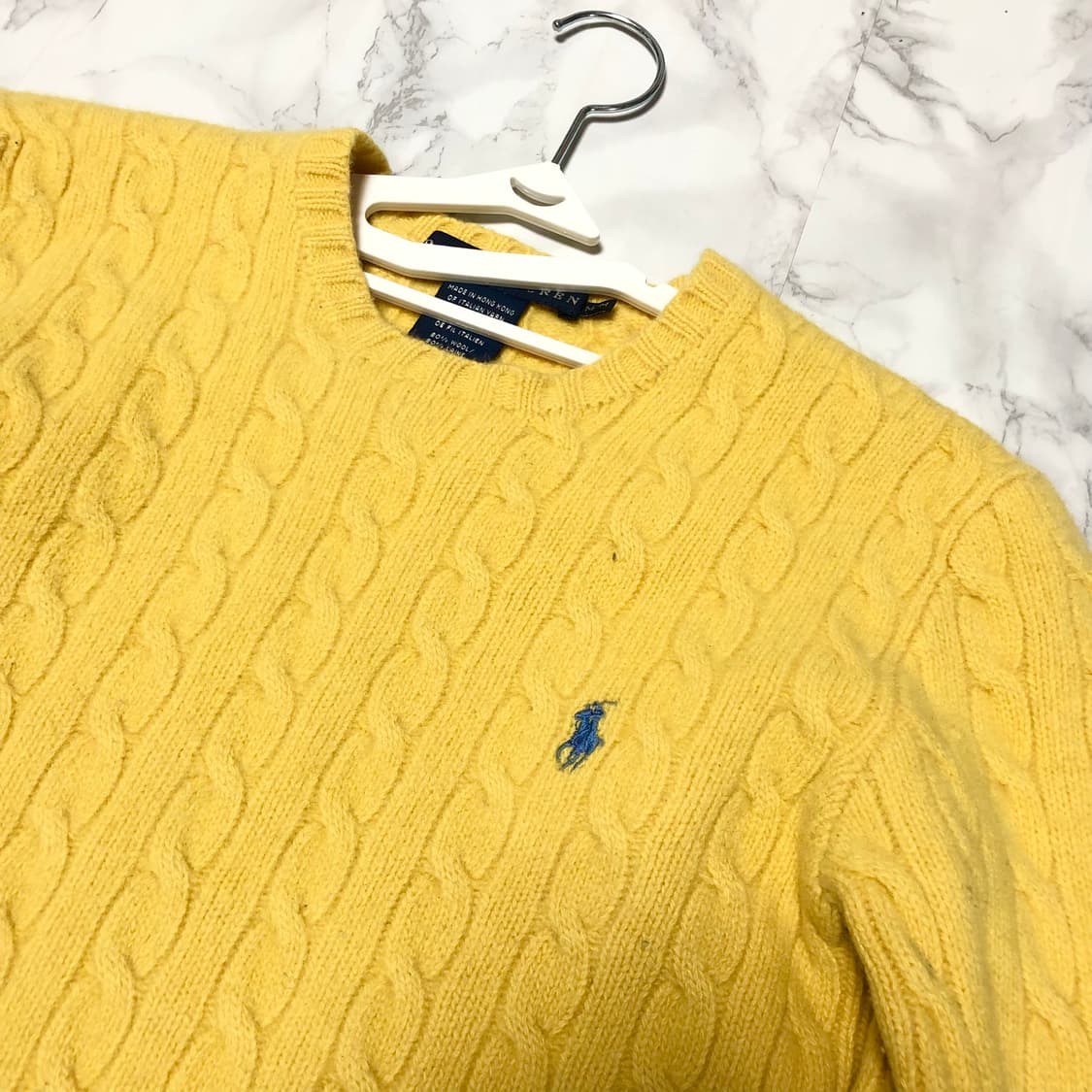 폴로 랄프로렌 니트 캐시미어 개나리 상태최고 상품이미지2