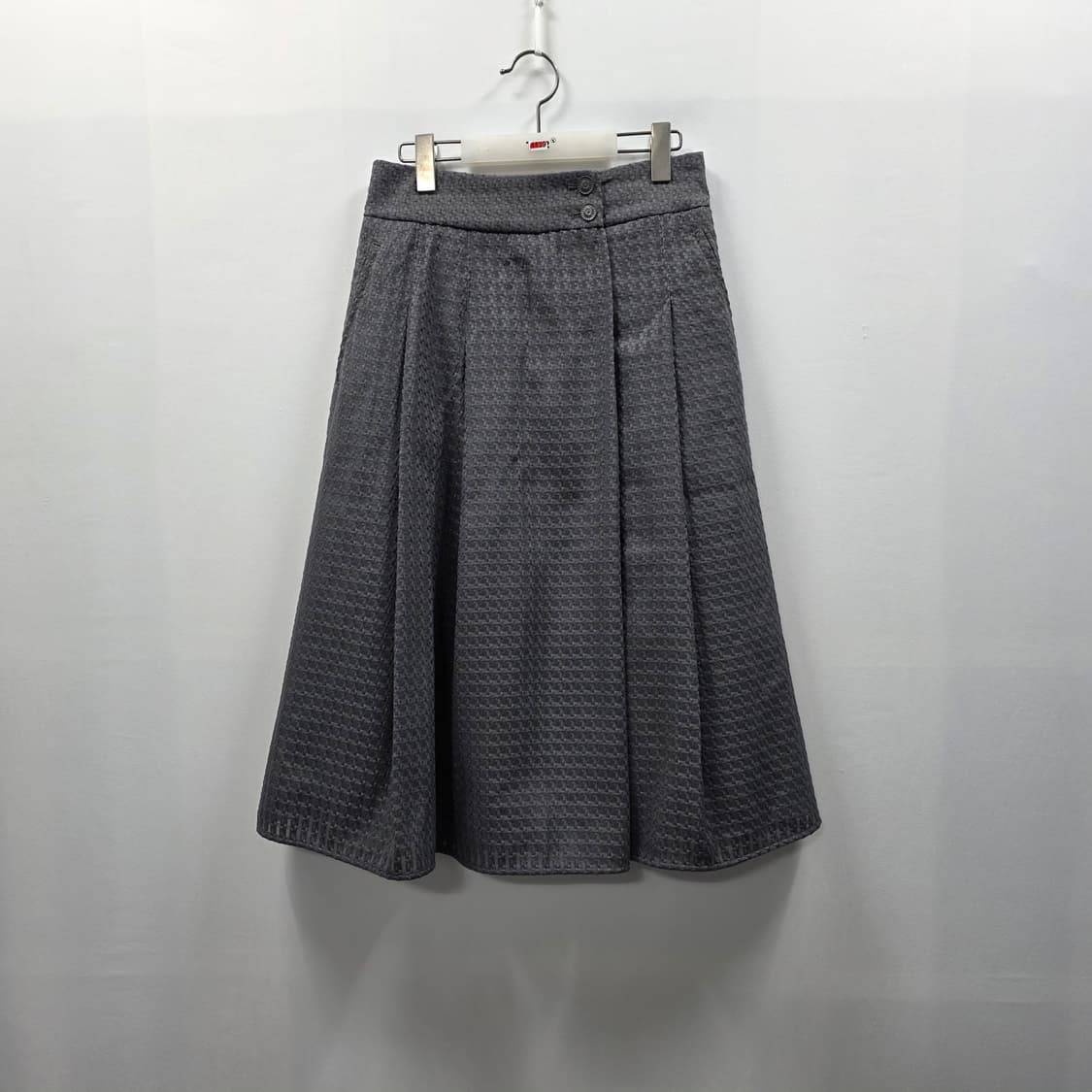 1139 칼라거펠드 KARL LAGERFELD 그레이 플레어 미디 스커트 상품이미지1
