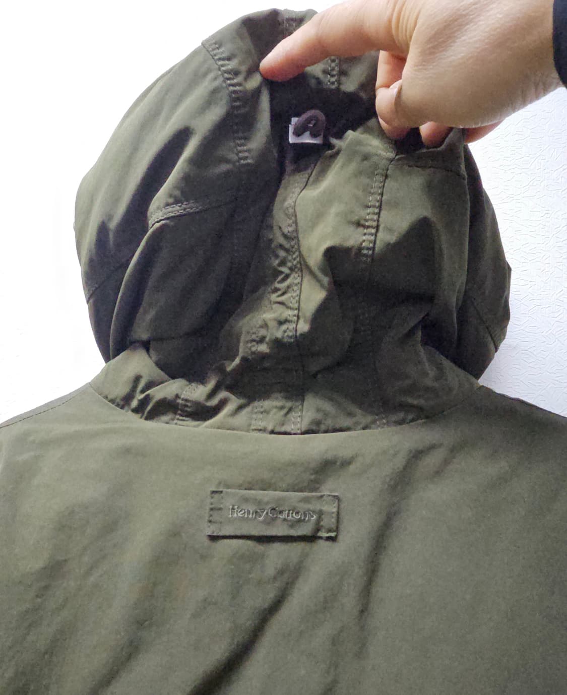 헤리코튼  카키색 후드 야상 패딩 점퍼 95 상품이미지4