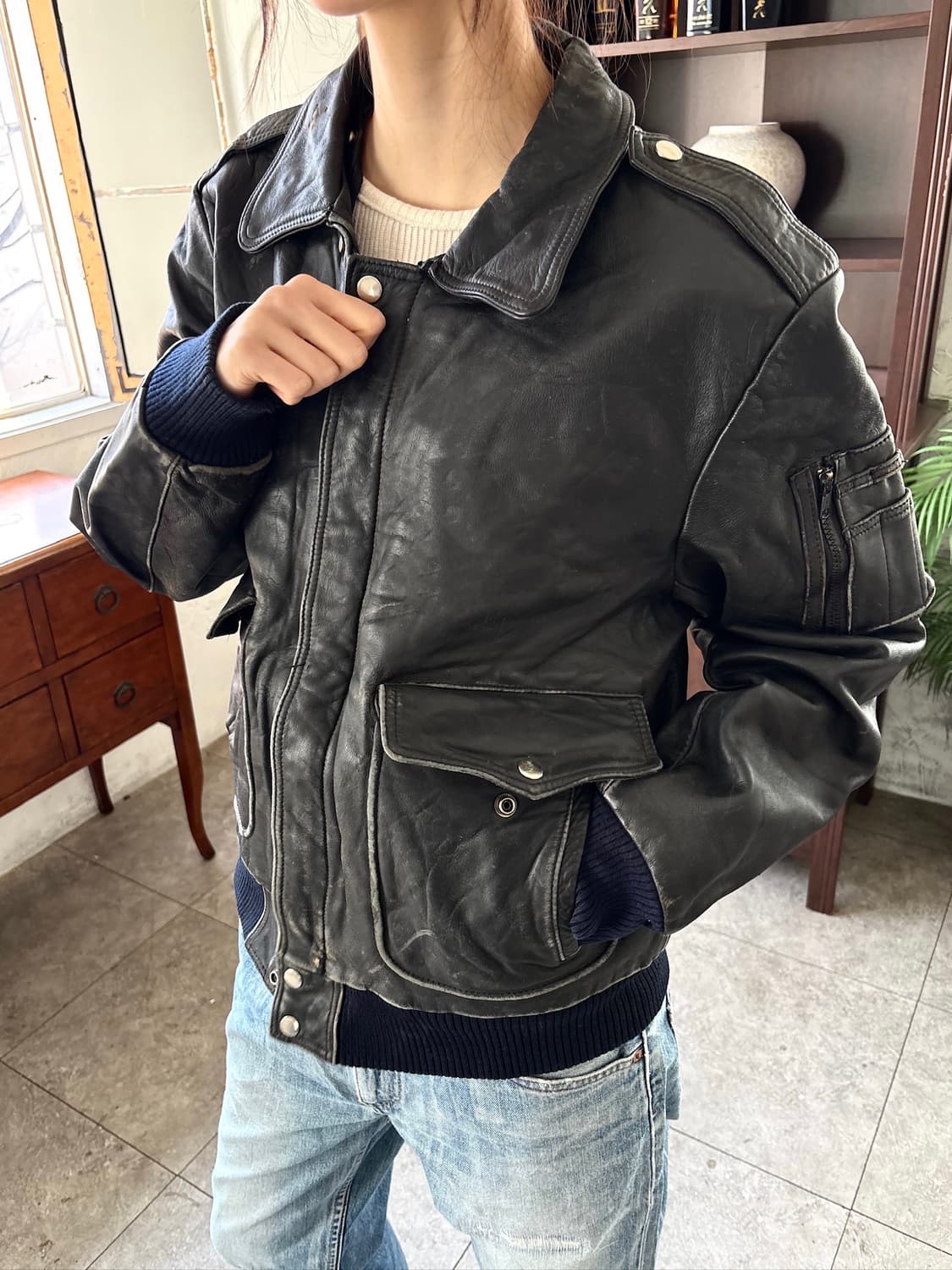 A-2 플라이트 레더 자켓 상품이미지1