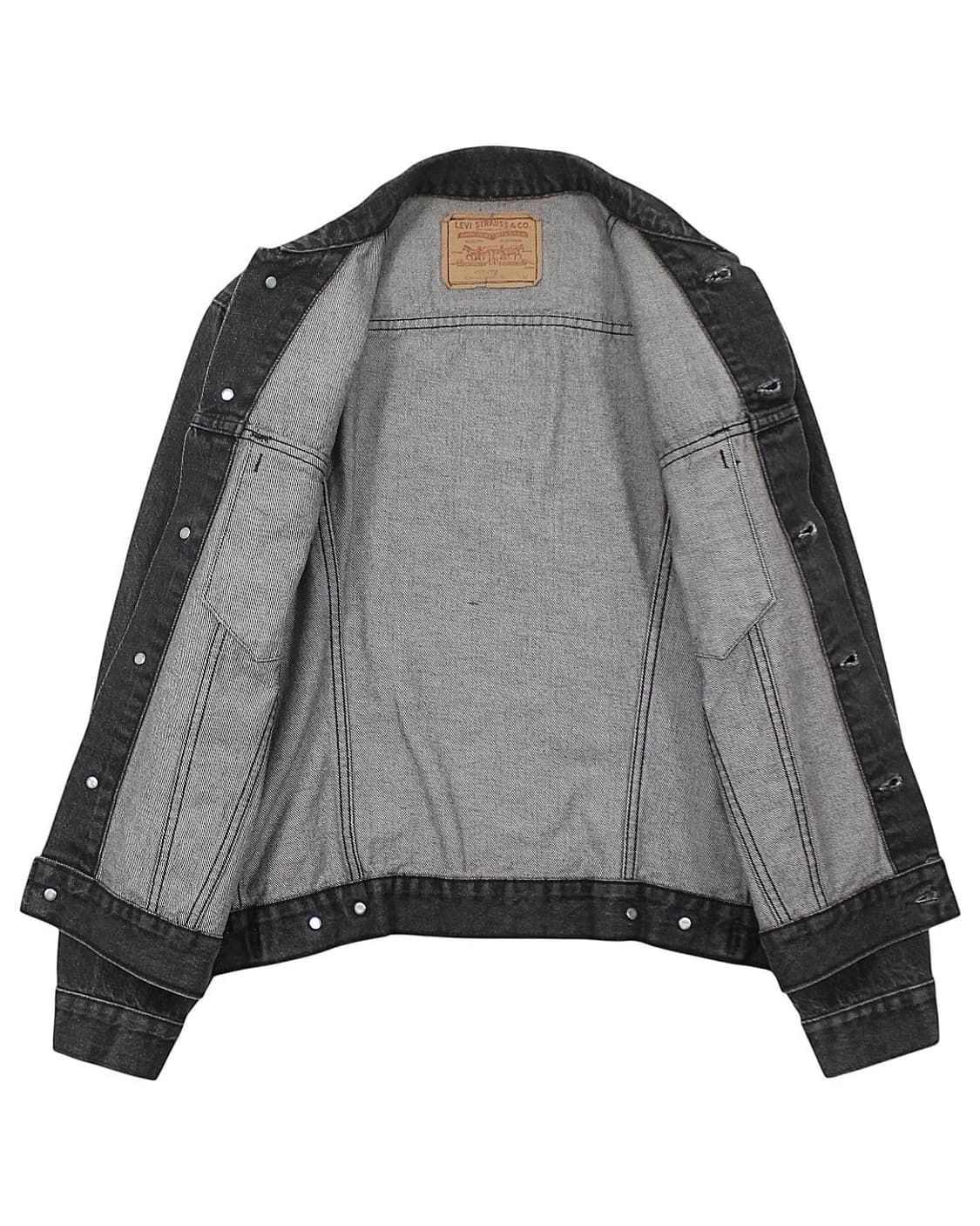 1980s 리바이스 75505-0259 흑청 데님 자켓 빈티지 블랙 상품이미지3