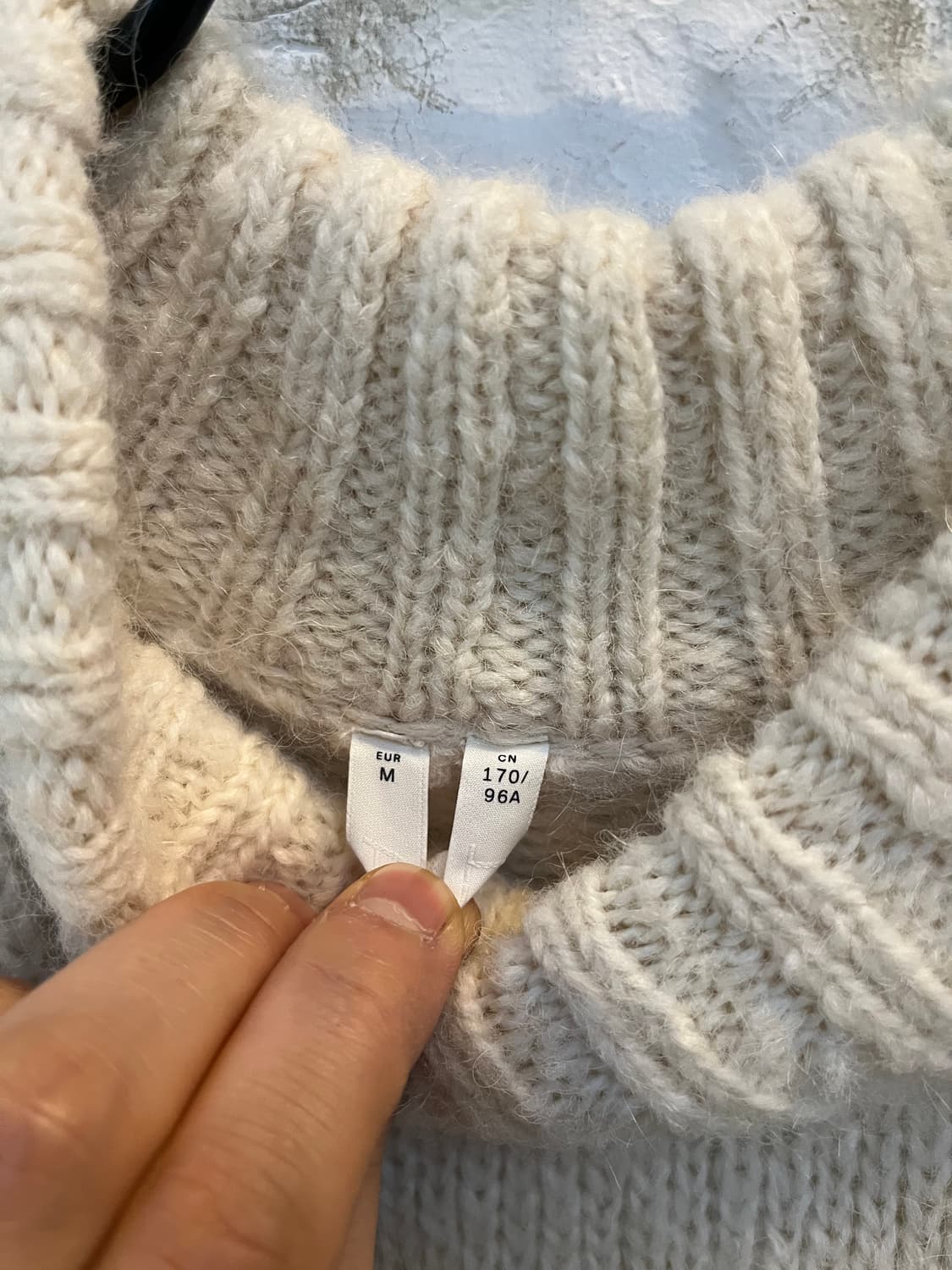 Arket 울 알파카 오버핏 케이블 스웨터 M 상품이미지2