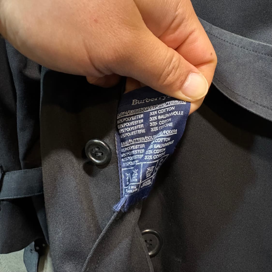 [M] BURBERRY 버버리 빈티지 블랙 더블 트렌치 코트 상품이미지7