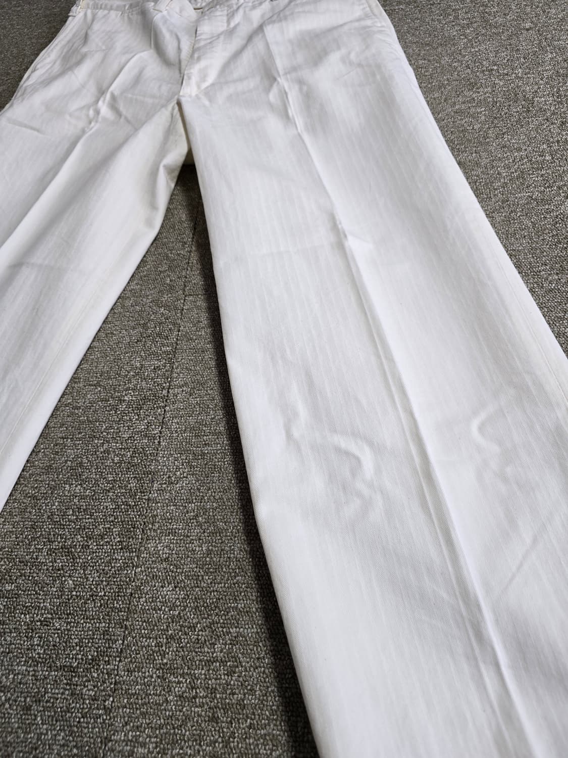 타임원클로딩 엣라코 헤링본 워크팬츠 36 화이트 트라우저 부처프로덕츠  상품이미지2