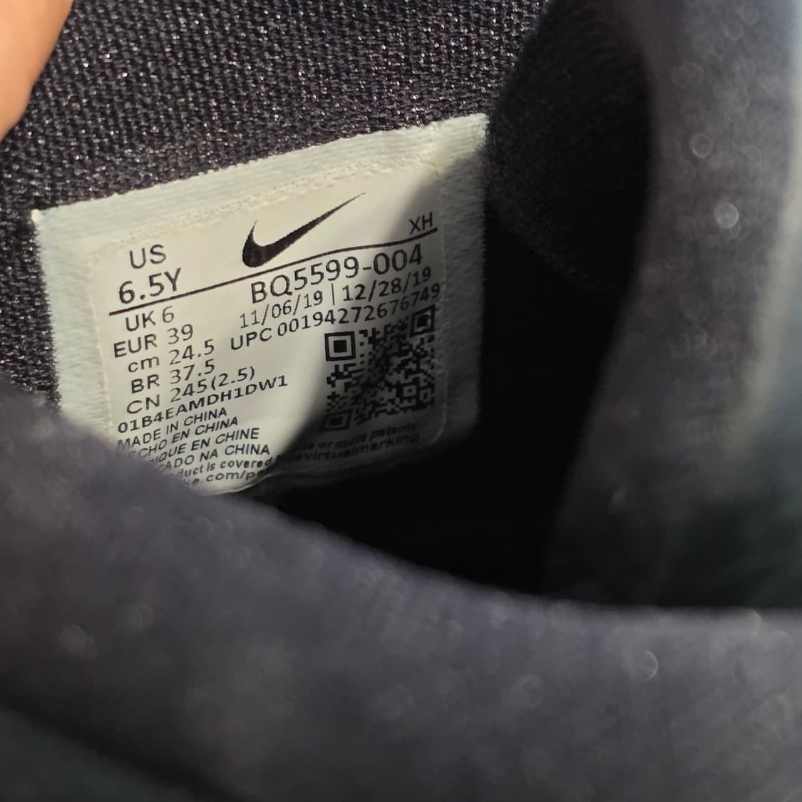 5a-11:나이키 카이리 6 블랙 블루 글로우(245) 상품이미지10