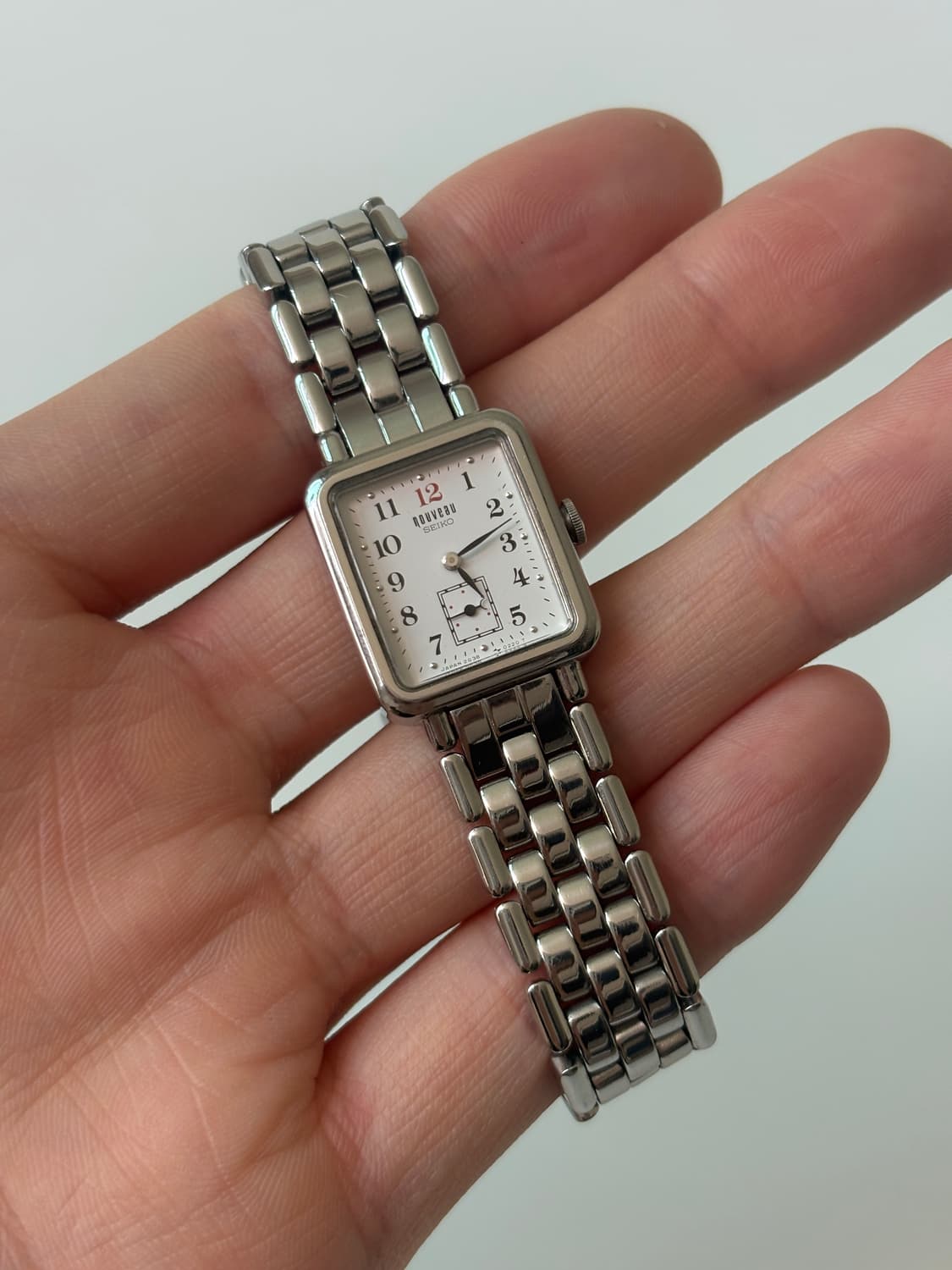 1990s Nouveau Silver Square Ladies Quart 상품이미지1