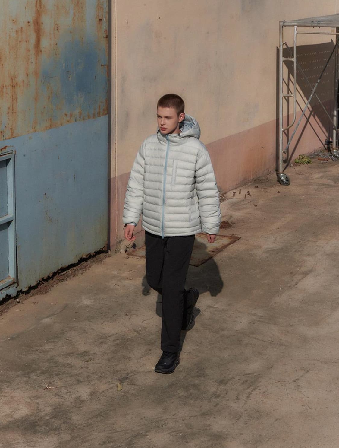 (새상품) 레테르코모 서픽 윈드 라이트 패딩 경량패딩 스카이블루 M 상품이미지8