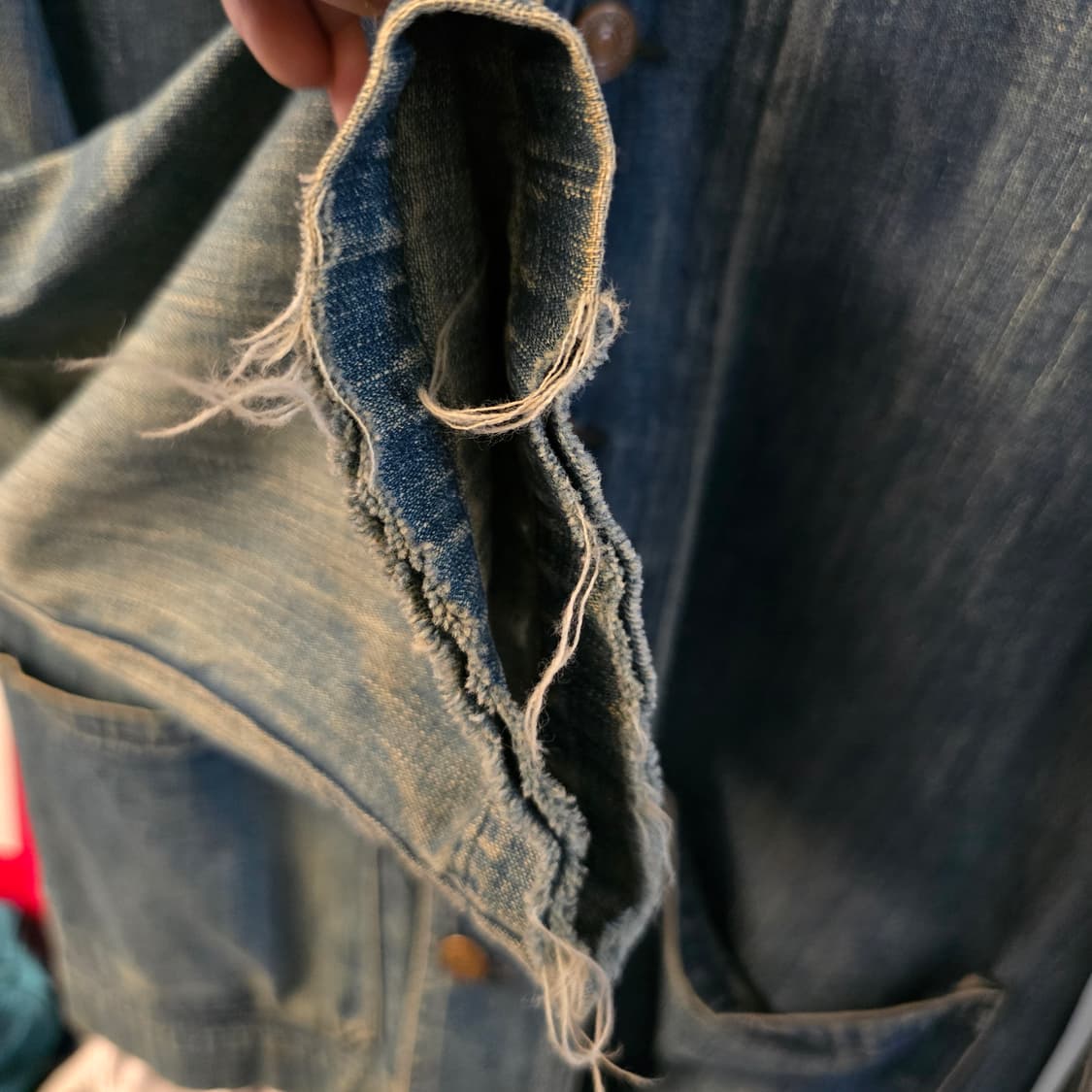 60s to 70s EDWIN커버올 자켓 워크 자켓 빈티지 데님 자켓 상품이미지7