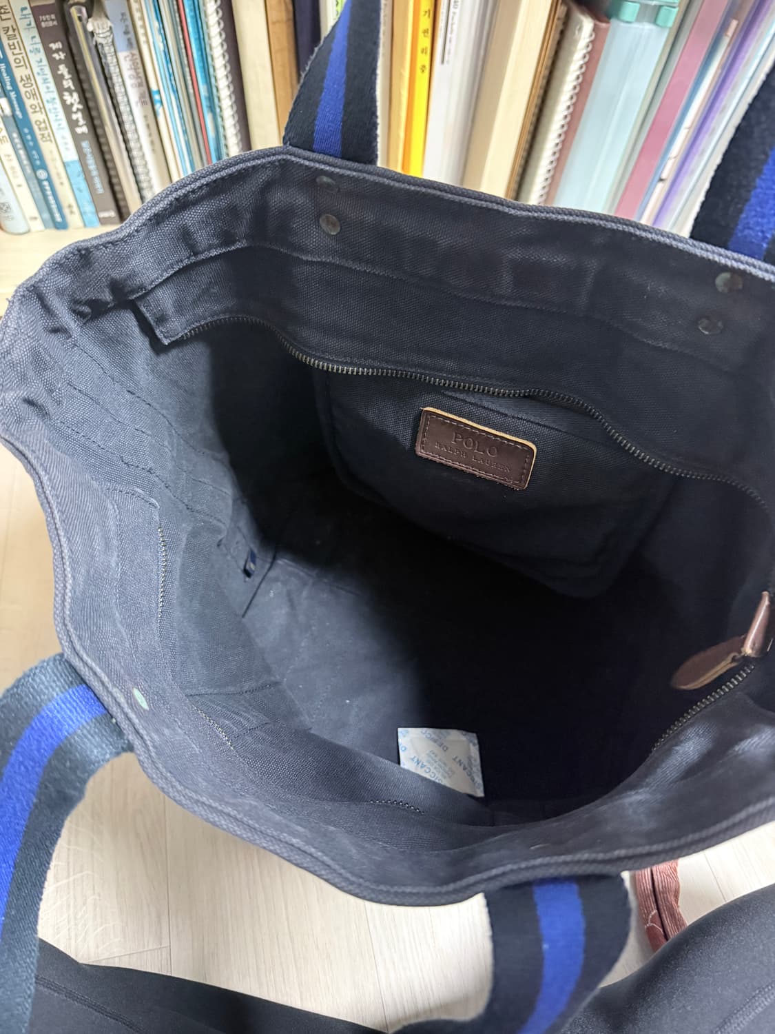 폴로 네이비 토트백 상품이미지3