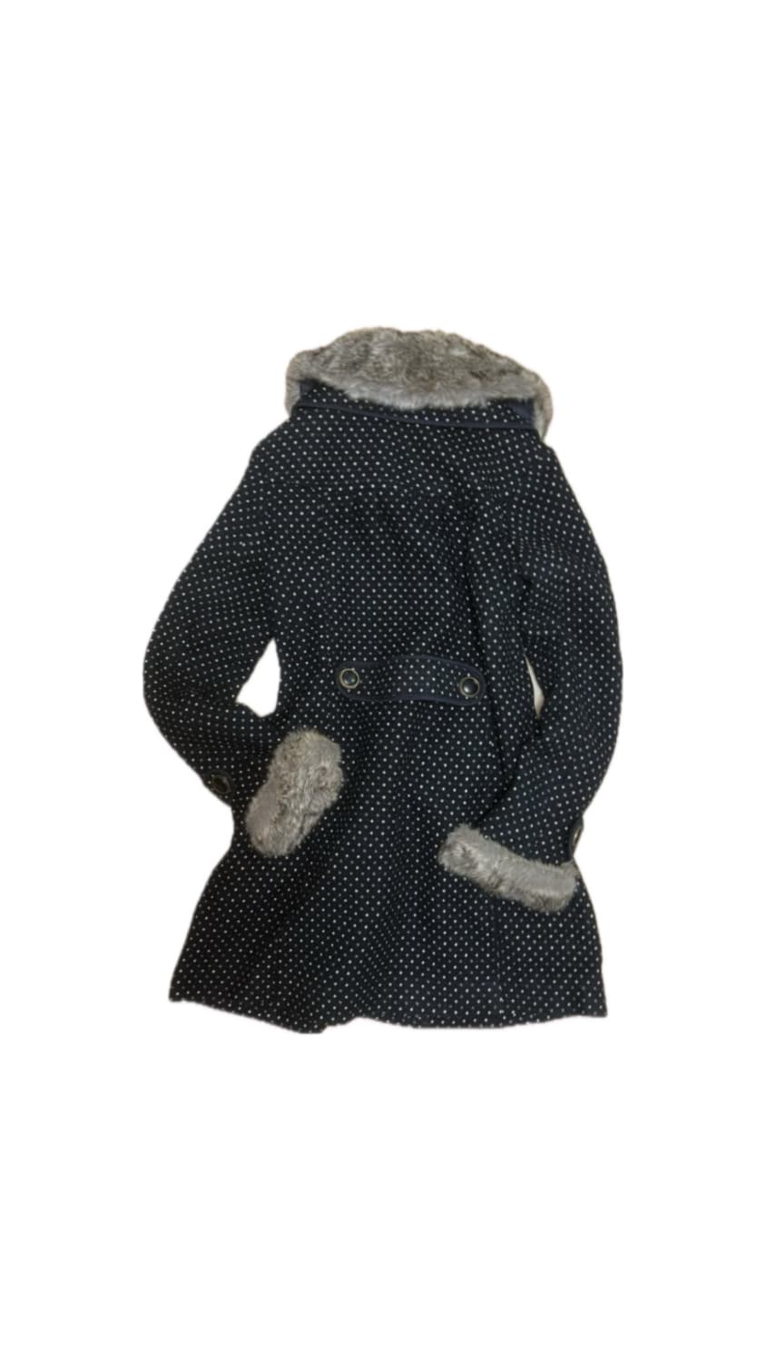 엑시즈팜 도트 땡땡이 퍼코트 상품이미지2