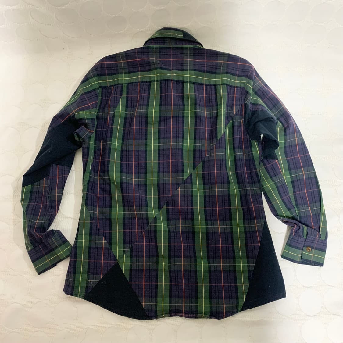 vivienne westwood man체크 비대칭 패치워크 셔츠 상품이미지6